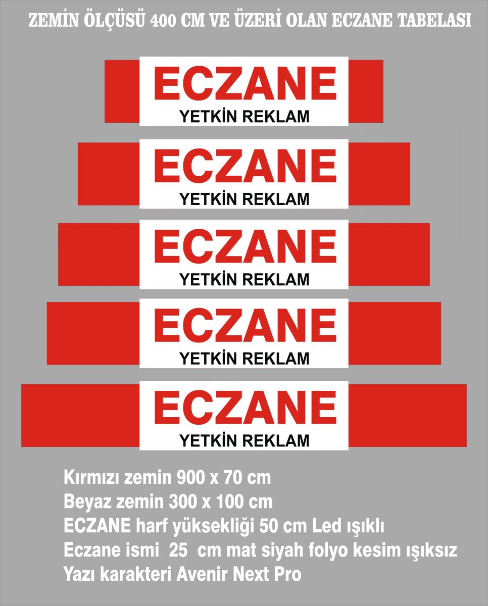 BAĞCILAR STANDART ECZANE TABELASI, İMALAT, MONTAJ, SERVİS